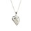 Dicksons 73-8051P Reunion Heart Necklace Silver Plate 18"