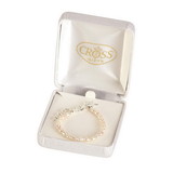 Dicksons 73-9041P Bracelet White Pearls With Puff Cross