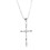 Dicksons 73-9079P Necklace Thin Box Cross Silver Plate