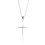 Dicksons 73-9081P Necklace Star Cross Silver Plate
