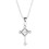 Dicksons 73-9089P Necklace Diamond Cross Silver Plate