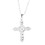 Dicksons 73-9093P Necklace Cutout Bud Cross Silver Plate