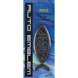 Dicksons AE-101-G The Jesus Fish Gold Auto Emblem