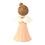 Dicksons ANGR-1074 Angel Figurine Peach With Heart Resin