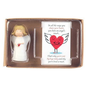 Dicksons ANGRFIG-148 Angel Figurine Share Your Heart Resin