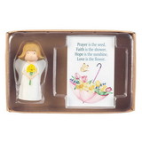 Dicksons ANGRFIG-149 Angel Figurine Flower Prayer Faith Hope
