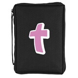 Dicksons BCK-L1010 Bible Cover Pink Cross Black Large
