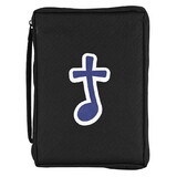 Dicksons BCK-L1013 Bible Cover Blue Music Note Black Large