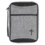 Dicksons BCK-L211 Bible Cover Heather Black Canvas Large