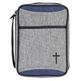 Dicksons BCK-L212 Bible Cover Heather Blue Canvas Large