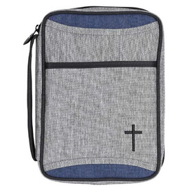 Dicksons BCK-L212 Bible Cover Heather Blue Canvas Large