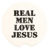 Dicksons CC-2 Car Coasters Real Men Love Jesus 2-Pack