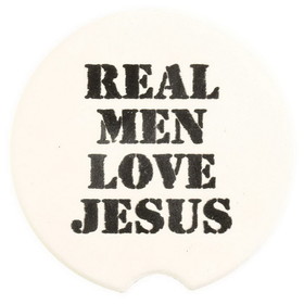 Dicksons CC-2 Car Coasters Real Men Love Jesus 2-Pack