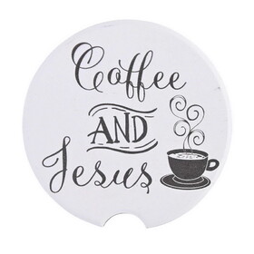 Dicksons CC-30 Car Coasters Coffee And Jesus 2Pack