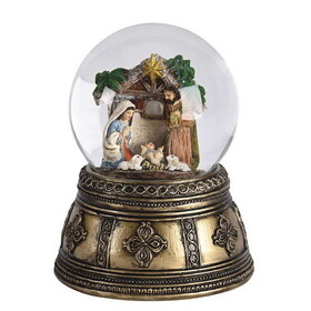 Dicksons CHCMGR-111 Waterglobe Nativity Gold Base
