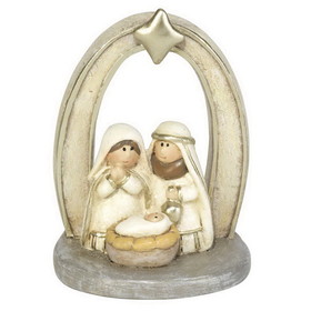 Dicksons CHFIGR-209 1 Piece Holy Family In Creche 3"H, with arch and star