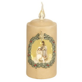 Dicksons CHFIGR-216 1-Pc Holy Family/Creche In Candle 7.5In