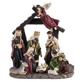 Dicksons CHFIGR-284 Nativity Holy Family Animals Creche12.5H