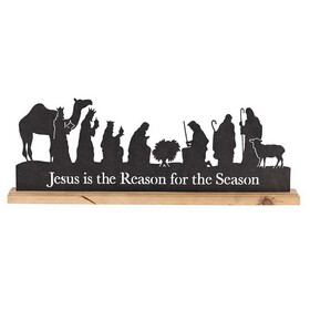 Dicksons CHNATM-101 Nativity Holy Family Silhouette WoodBase