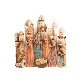 Dicksons CHNATR-131 Nativity Set Nested 5-Piece Resin 7.75In