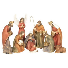 Dicksons CHNATR-170 Nativity Set Colorful 10-Piece 8In