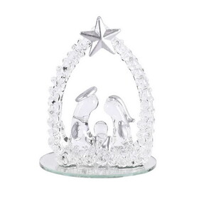 Dicksons CHOG-1112 Tabletop Decor Holy Family Glass 3H