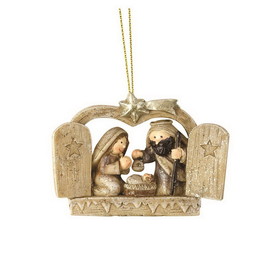 Dicksons CHOR-701 Holy Family In Creche Ornament 2"H