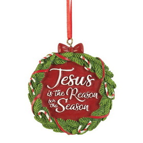 Dicksons CHOR-706 Jesus Is The Reason Resin Ornament 3"H