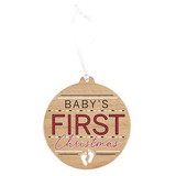 Dicksons CHOW-1009 Orn Baby'S First Christmas Mdf Wd 4