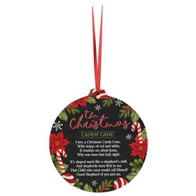 Dicksons CHOW-1031 Wood Ornament The Christmas Candy Cane