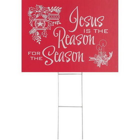 Dicksons CHSIGN-501 Yard Sign Jesus Is The Reason, 24 inches x 18 inches High