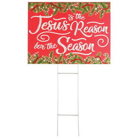Dicksons CHSIGN-511 Yard Sign Jesus Is The Reason Pvc, 24W x 18H durable