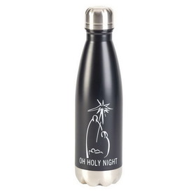 Dicksons CHSSWBBLK-1 Water Bottle Oh Holy Night Ss Blk 17 Oz