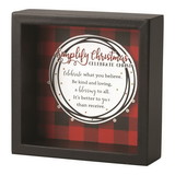 Dicksons CHTTPLQW-1 Tabletop Plaque Square Simply Christmas