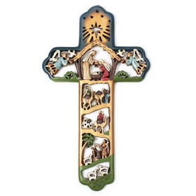 Dicksons CHWCR-302 Wall Cross Nativity Multicolor 11In