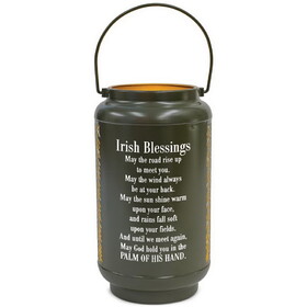 Dicksons DLTN47LGR Lantern Irish Blessings Road Large Green