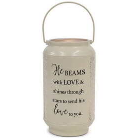 Dicksons DLTN58LWH Lantern He Beams With Love Large Ivory
