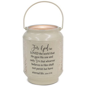 Dicksons DLTN63SWH Lantern For God So Loved Small Ivory