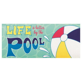 Dicksons DM011779 Doormat Insert Life Better By The Pool
