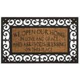 Dicksons DOORMAT-34 Drmat We Open Our Home Rub/Coir 30X18