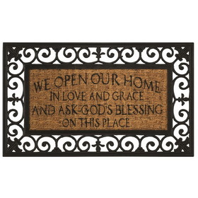Dicksons DOORMAT-34 Drmat We Open Our Home Rub/Coir 30X18