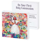 Dicksons DPLK44-162 Plq Dbl Sd First Holy Communion Mdf 4X4