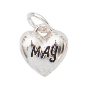 Dicksons ECH05 May Charm Silver Heart