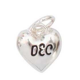 Dicksons ECH12 December Charm Silver Heart
