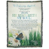 Dicksons FAB-3094 Psalm 23 My Soul Tapestry Throw Blanket