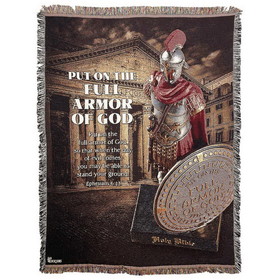 Dicksons FAB-3125 Tapestry Throw Armor Of God 2Ply 48X68
