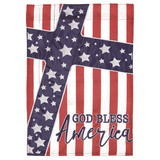 Dicksons FLAG-2069 Flag God Bless America Cross 13X18
