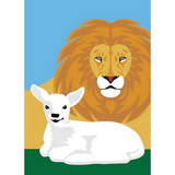 Dicksons FLAG-4008 Flag Lion And Lamb Polyester 29X42