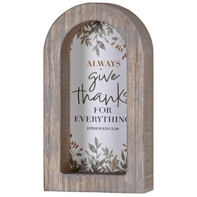 Dicksons FRMA46 Framed Arch Always Give Thanks 5X8