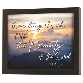 Dicksons FRMWDBL-108-34 Frmd Wall One Thing  Ps 27:4 Wd/Gls Blk